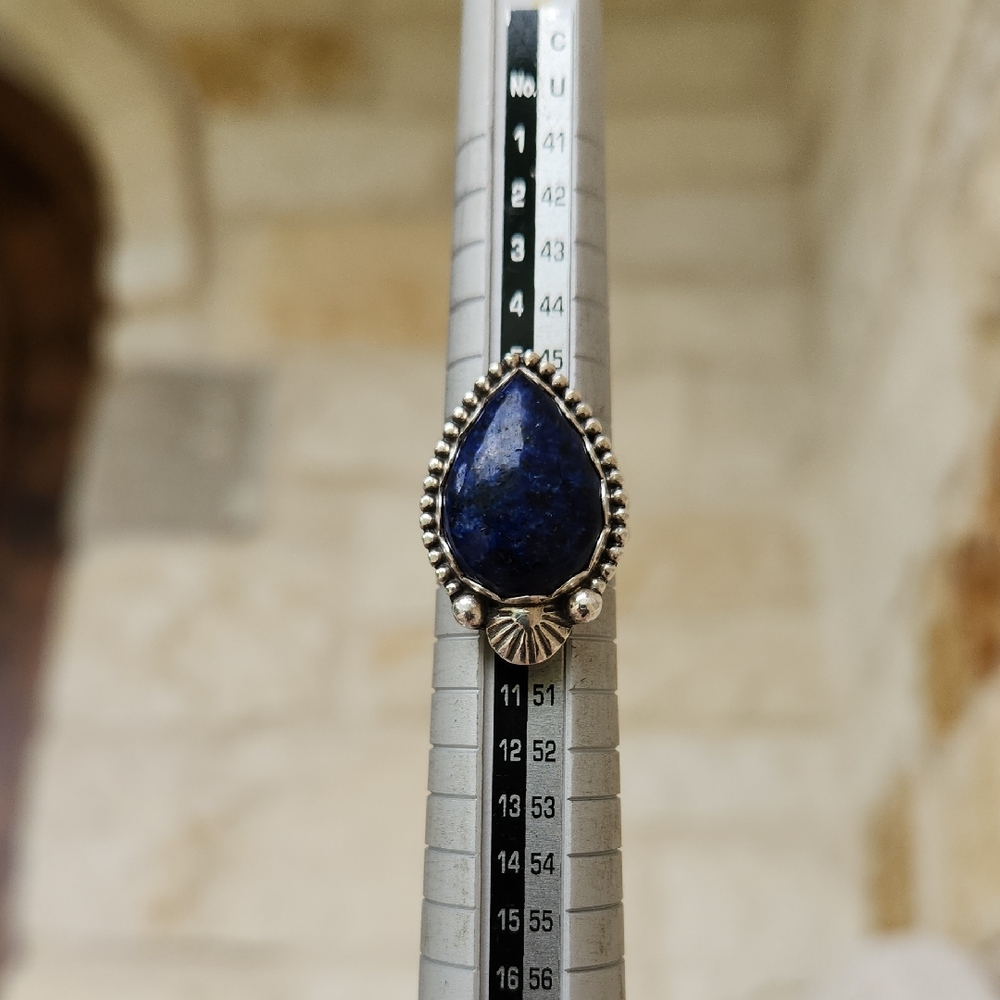Lapis Sterling Silver Ring - Picture 2 of 7